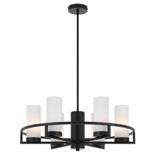 Cassius 6 Light Metal & Glass Pendant