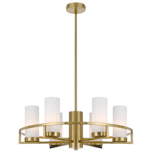 Cassius 6 Light Metal & Glass Pendant