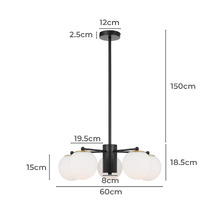 Blundell Frosted Glass 5 Light Pendant