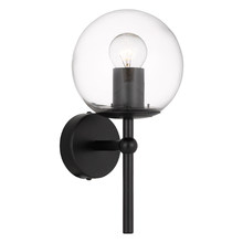 Breyer Black Metal & Glass Wall Light