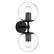 Breyer Iron & Glass 2 Lamp Wall Light