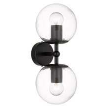 Breyer Iron & Glass 2-Light Wall Light