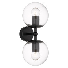 Ria 2 Light Metal & Glass Wall Lamp