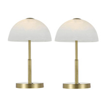 40cm Marla Iron & Glass Touch Table Lamps (Set of 2)