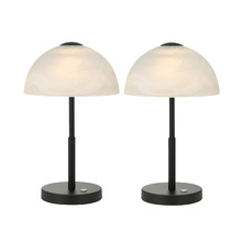 Jess Frosted Glass LED Touch Table Lamps (Set of 2)