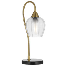 Alina Ribbed Glass Gooseneck Bedside Lamp