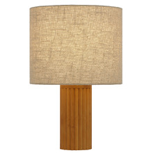 Elgar Pine Wood & Cotton Table Lamp