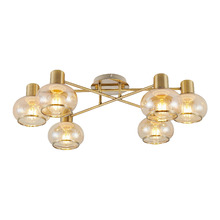 Callahan Iron 6 Light Semi Flush Ceiling Light