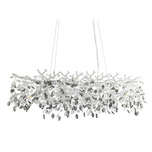 Roshan 10 Light Rectangular Crystal Pendant