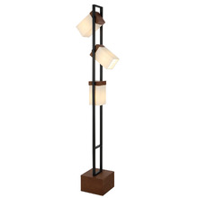 Conie Pine Wood 3 Light Floor Lamp