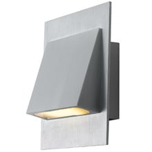 Joel Aluminium Silver Metal & Glass Step Light