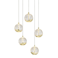 Elettra Gold Stainless steel 5 Light LED Pendant