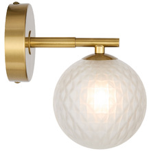 Calista Iron & Frosted Diamond Glass Wall Sconce