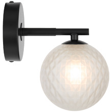 Calista Iron & Frosted Diamond Glass Wall Sconce
