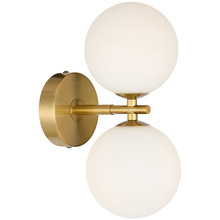 Calista Iron & Frosted Glass 2 Light Wall Sconce