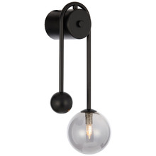 Calista II Iron & Smoked Glass Wall Sconce