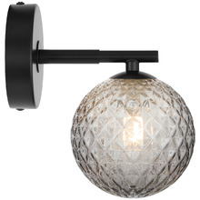 Calista Iron & Smoked Diamond Glass Wall Sconce