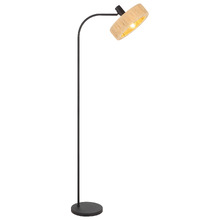 Calix Raffia Iron Floor Lamp