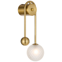 Calista II Iron & Frosted Diamond Glass Wall Sconce