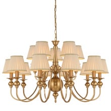 Astra Iron 15 Light Pendant With Shades
