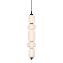 Black Iron Torso Vertical 5 Light LED Pendant