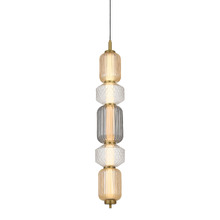 Brass Torso Vertical 5 Light LED Pendant