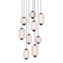Black Torso 9 Light LED Pendant