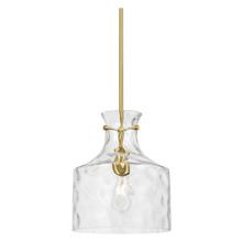 Coronado Dimpled Glass Bell Jar Pendant Light