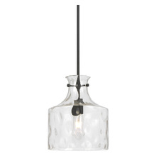 Coronado Dimpled Glass Bell Jar Pendant Light