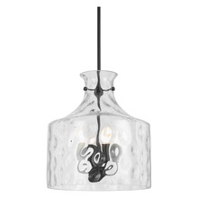 Coronado Dimpled Glass Bell Jar 4 Light Pendant