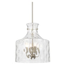 Coronado Dimpled Glass Bell Jar 4 Light Pendant