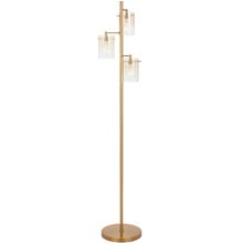 Ximena Metal & Glass LED 3 Light Floor Lamp
