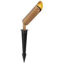 Alessia Brass & Glass LED Garden Spike Light
