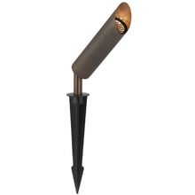 Alessia Brass & Glass LED Garden Spike Light