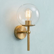 Breyer Iron & Glass Wall Light