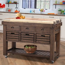 Hunter Pine Kitchen Cart