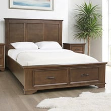Isadora Pine Wood Bed Frame with Storage Drawers