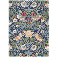 Indigo Floral Strawberry Thief Hand-Tufted Wool Rug