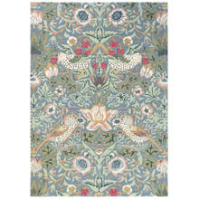 Mint Floral Strawberry Thief Hand-Tufted Wool Rug
