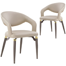 Chantilly Faux Leather Dining Chairs (Set of 2)