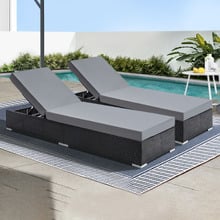Marcin PE Wicker Sun Lounges (Set of 2)