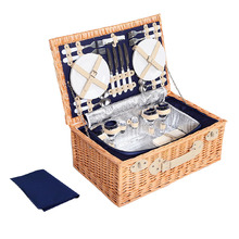 4 Person Devin Willow Picnic Basket