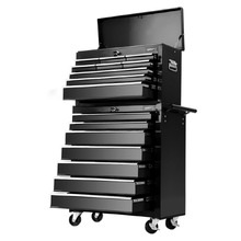 Black Soren 16 Drawer Tool Chest Trolley