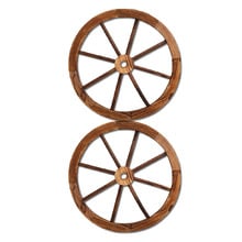 Hales Rustic Wheels Garden Ornament (Set of 2)