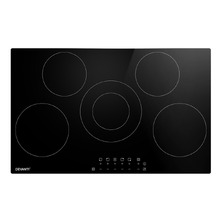 Devanti 90cm 5 Zone Ceramic Induction Cooktop With Dual Center Ring
