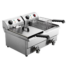 Devanti 20L Twin Deep Fryer with Oil Taps