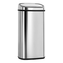 68L Silver Devanti Motion Sensor Rubbish Bin