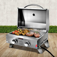 Sardar Portable Gas BBQ Grill with Dual Burners