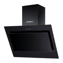 90cm Devanti Angled Back Tempered Glass Range Hood