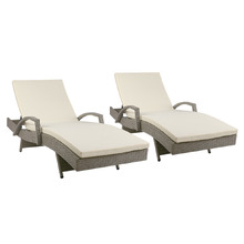 Theo PE Wicker Sun Lounges (Set of 2)